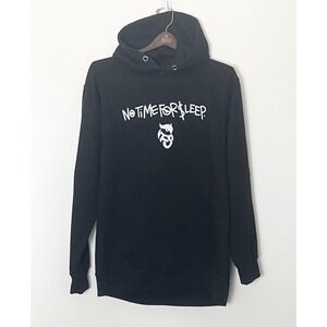 No Time For Sleep Hoodie Men's XL Black Skate Novelty Humor